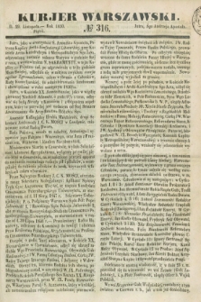 Kurjer Warszawski. 1850, № 316 (29 listopada)