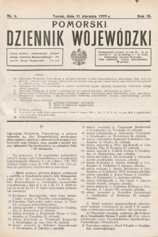 Pomorski Dziennik Wojewódzki. 1929, nr 6