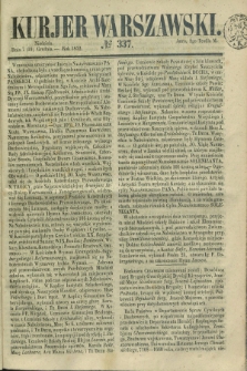 Kurjer Warszawski. 1852, № 337 (19 grudnia)