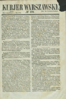 Kurjer Warszawski. 1853, № 210 (13 sierpnia)