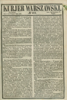 Kurjer Warszawski. 1855, № 212 (13 sierpnia)
