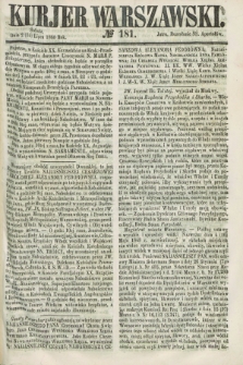 Kurjer Warszawski. 1860, № 181 (14 lipca) + dod.