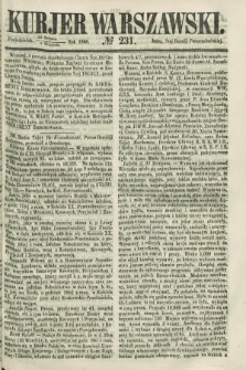 Kurjer Warszawski. 1860, № 231 (3 września)