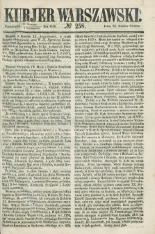 Kurjer Warszawski. 1860, № 258 (1 października)