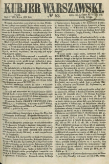 Kurjer Warszawski. 1861, № 83 (29 marca)