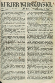 Kurjer Warszawski. 1861, № 115 (11 maja)