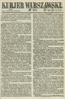 Kurjer Warszawski. 1861, № 218 (13 września) + dod.