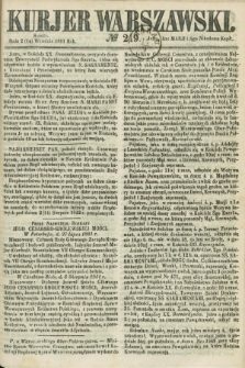 Kurjer Warszawski. 1861, № 219 (14 września) + dod.