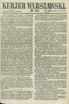 Kurjer Warszawski. 1861, № 222 (18 września)