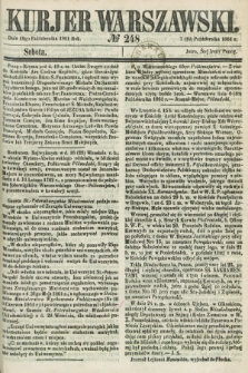 Kurjer Warszawski. 1861, № 248 (19 października)