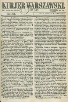 Kurjer Warszawski. 1861, № 263 (7 listopada)