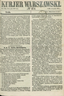 Kurjer Warszawski. 1861, № 274 (20 listopada)