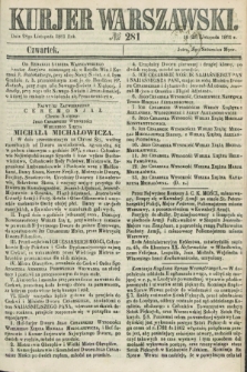 Kurjer Warszawski. 1861, № 281 (28 listopada)