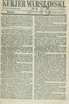 Kurjer Warszawski. 1862, № 9 (14 stycznia)