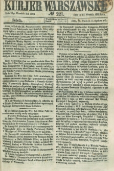 Kurjer Warszawski. 1862, № 221 (27 września)