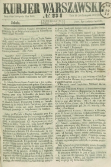 Kurjer Warszawski. 1862, № 274 (29 listopada) + dod.