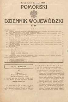 Pomorski Dziennik Wojewódzki. 1930, nr 25