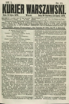 Kurjer Warszawski. R.50, Nro 151 (12 lipca 1870) + dod.