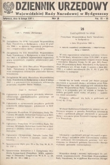 Dziennik Urzędowy Wojewódzkiej Rady Narodowej w Bydgoszczy. 1961, nr 2