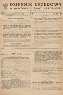 Dziennik Urzędowy Wojewódzkiej Rady Narodowej w Bydgoszczy. 1961, nr 3