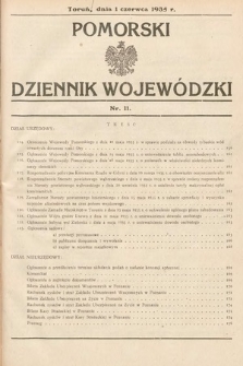 Pomorski Dziennik Wojewódzki. 1935, nr 11