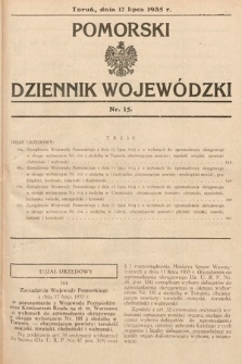 Pomorski Dziennik Wojewódzki. 1935, nr 15