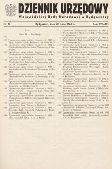 Dziennik Urzędowy Wojewódzkiej Rady Narodowej w Bydgoszczy. 1963, nr 16