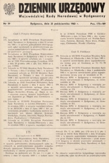 Dziennik Urzędowy Wojewódzkiej Rady Narodowej w Bydgoszczy. 1963, nr 19