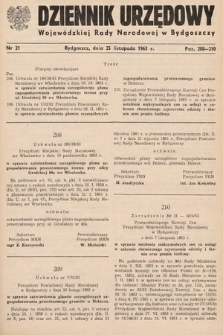 Dziennik Urzędowy Wojewódzkiej Rady Narodowej w Bydgoszczy. 1963, nr 21
