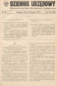Dziennik Urzędowy Wojewódzkiej Rady Narodowej w Bydgoszczy. 1964, nr 20