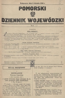 Pomorski Dziennik Wojewódzki. 1948, nr 1