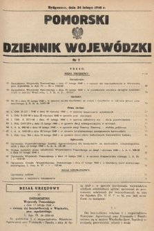 Pomorski Dziennik Wojewódzki. 1948, nr 7