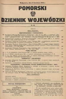 Pomorski Dziennik Wojewódzki. 1948, nr 13
