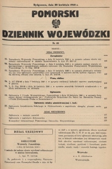 Pomorski Dziennik Wojewódzki. 1948, nr 15