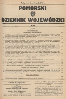 Pomorski Dziennik Wojewódzki. 1948, nr 19