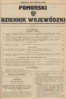 Pomorski Dziennik Wojewódzki. 1948, nr 27