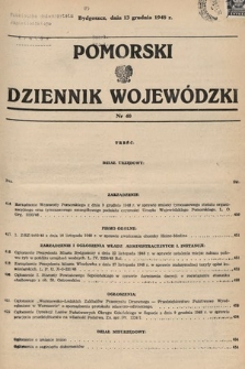 Pomorski Dziennik Wojewódzki. 1948, nr 40
