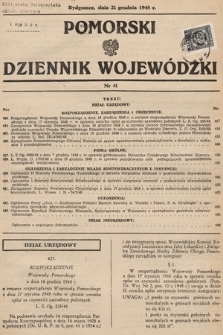 Pomorski Dziennik Wojewódzki. 1948, nr 41
