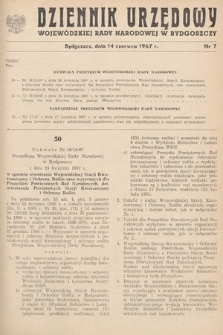 Dziennik Urzędowy Wojewódzkiej Rady Narodowej w Bydgoszczy. 1967, nr 7