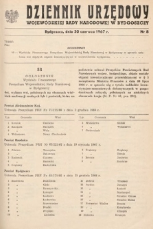 Dziennik Urzędowy Wojewódzkiej Rady Narodowej w Bydgoszczy. 1967, nr 8