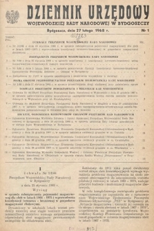 Dziennik Urzędowy Wojewódzkiej Rady Narodowej w Bydgoszczy. 1968, nr 1