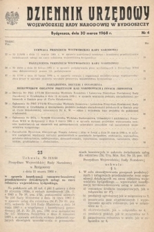 Dziennik Urzędowy Wojewódzkiej Rady Narodowej w Bydgoszczy. 1968, nr 4