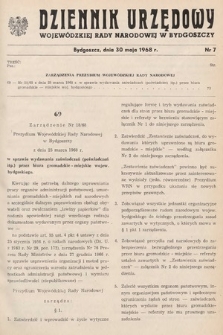 Dziennik Urzędowy Wojewódzkiej Rady Narodowej w Bydgoszczy. 1968, nr 7