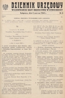 Dziennik Urzędowy Wojewódzkiej Rady Narodowej w Bydgoszczy. 1968, nr 8