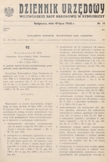 Dziennik Urzędowy Wojewódzkiej Rady Narodowej w Bydgoszczy. 1968, nr 11
