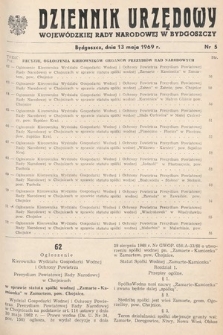 Dziennik Urzędowy Wojewódzkiej Rady Narodowej w Bydgoszczy. 1969, nr 5