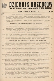 Dziennik Urzędowy Wojewódzkiej Rady Narodowej w Bydgoszczy. 1969, nr 10