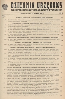 Dziennik Urzędowy Wojewódzkiej Rady Narodowej w Bydgoszczy. 1969, nr 12