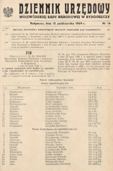Dziennik Urzędowy Wojewódzkiej Rady Narodowej w Bydgoszczy. 1969, nr 14