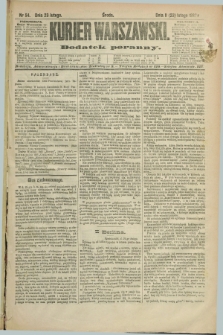 Kurjer Warszawski : dodatek poranny. R.67, nr 54 (23 lutego 1887)